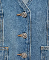 Mango Women's Pockets Detail Denim Vest