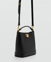 Mango Women's Rear Padlock Mini-Shopper Bag