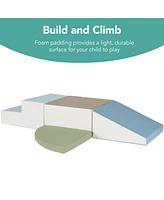 Best Choice Products 4-Piece Kids Climb & Crawl Soft Foam Block Playset Structures for Child Development