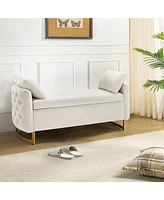 Hulala Home Robert Upholstered Flip Top Storage Bench with