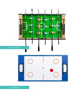 Best Choice Products 4-in-1 Multi Game Table, Childrens Arcade Set w/ Pool Billiards, Air Hockey, Foosball
