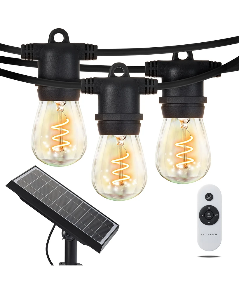 Brightech Ambience Pro 48 ft Outdoor Solar Led String Lights with Spiral Bulbs