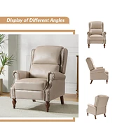 Hulala Home Adrian Traditional Faux Leather Manual Recliner