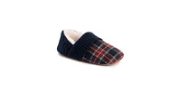 Muk Luks Women's Flannel Plaid Slipper with Berber heel