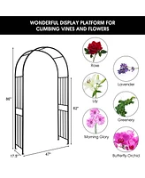 Skonyon 7.2 Feet Garden Decoration Climbing Plants Arch