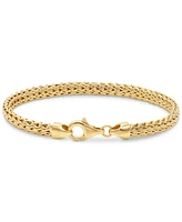 Devata Gold Plated Dragon Bone Oval 5mm Chain Bracelet in Sterling Silver, X-Small 6.5 in