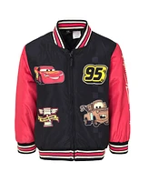 Disney Boys Toy Story Cars Zip Up Varsity Bomber Jacket to (2T