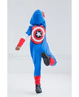 Avengers Toddler Boys Marvel Captain America Iron Man Zip Up Cosplay Coverall