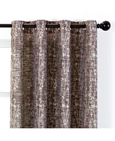 Chanasya Premium 2-Panel Floral Jacquard Textured Beige Curtains with Grommets for Windows Living Room Bedroom