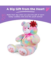 Best Choice Products 35in Giant Soft Plush Teddy Bear Stuffed Animal Toy w/ Bow Tie, Footprints