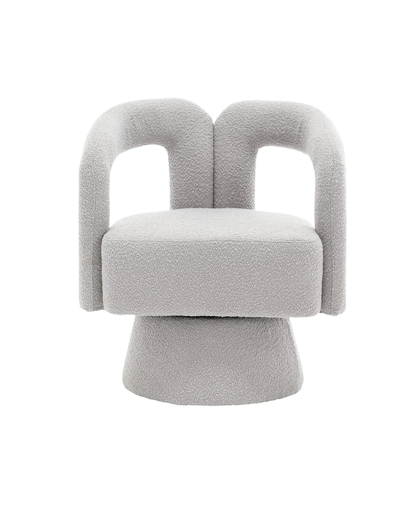 Mondawe Orange 360 Degree Swivel Cuddle Barrel Accent Chairs for Living Room