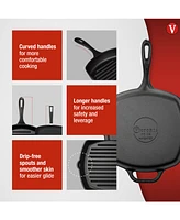 Victoria 10" Cast Iron Deep Grill Pan