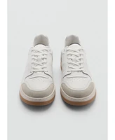 Mango Men's Leather Mixed Sneakers