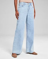 And Now This Women's Studded High-Rise Wide-Leg Jeans, Created for Macy's