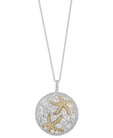 Effy Lab Grown Diamond Mixed-Cut Starfish 18" Pendant Necklace (3-1/2 ct. t.w.) in 14k Two-Tone Gold - Two