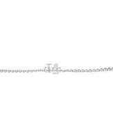 Effy Lab Grown Diamond Pear & Round Chevron 18" Tennis Necklace (5-1/2 ct. t.w.) in 14k White Gold