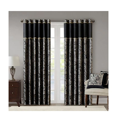 Madison Park Aubrey Jacquard Curtain Panel Pair