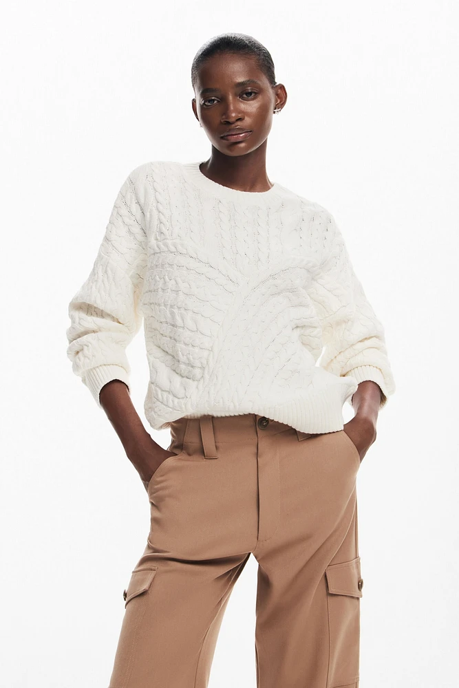 Desigual Women's Herringbone detail sweater