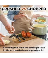 Large Premium Garlic Press Set - Bigger Bowl for