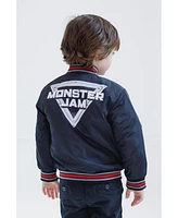 Monster Jam Boys Zip Up Varsity Bomber Jacket to Grave Digger El Toro Loco Megalodon