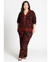 Eloquii Plus Size Animal Print Pant