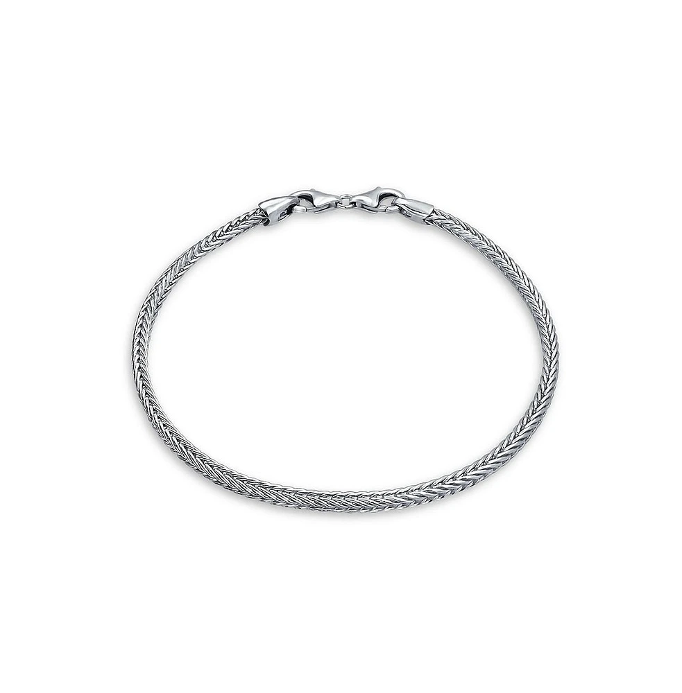 Bling Jewelry Stackable Sterling Silver Snake Bracelet with Lobster Claw Clasp