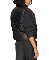 Starter Women's Reversible Zip-Front Puffer Vest