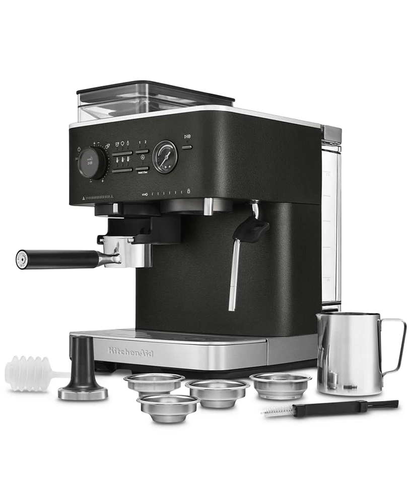 KitchenAid Semi Automatic Espresso Machine with Burr Grinder, KES6551