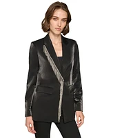 Karl Lagerfeld Paris Women's Rhinestone Trim Blazer