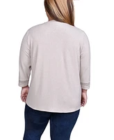 Ny Collection Plus Long Sleeve Swing Tunic Top