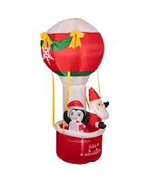 Northlight Lighted Inflatable Feliz Navidad Hot Air Balloon Outdoor Christmas Decoration 8'