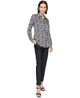 Karl Lagerfeld Paris Women's Logo-Print Button-Up Shirt