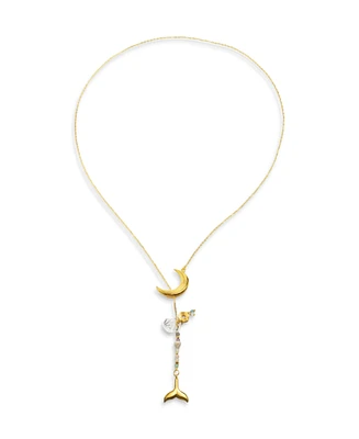 Nectar Nectar New York 18K Gold Plated Luna Del Mar Pendant Necklace