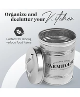 Amici Home Farmhouse Galvanized Metal Canister