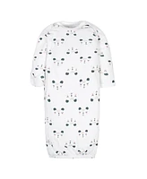 Gerber Baby Girls 4-Pack Gowns, Golden Floral, 0-6 Months