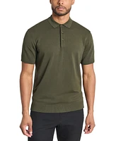 Kennth Cole Men's Slim-Fit 4-Way Stretch Sweater-Knit Polo Shirt