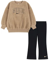 Nike Toddler Girls Swoosh Spirit Crew and Leggings, 2-Piece Set