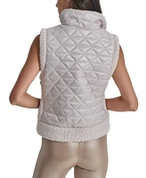 Dkny Sport Women's Quilted Mock Neck Puffer Vest