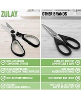 Zulay Kitchen Ultra Sharp Stainless Steel Kitchen Shears With Protective Cover