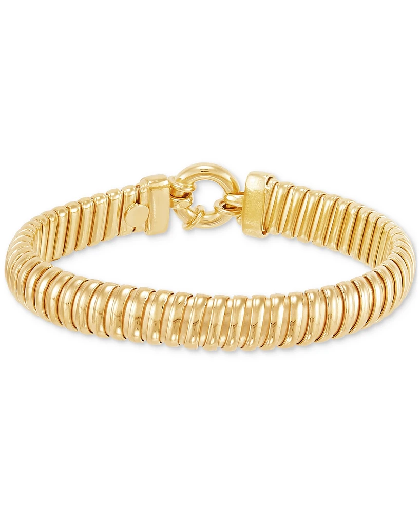 Tubogas Link Statement Bracelet in 18k Gold-Plated Sterling Silver