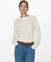 Mango Women's Openwork Knit Sweater