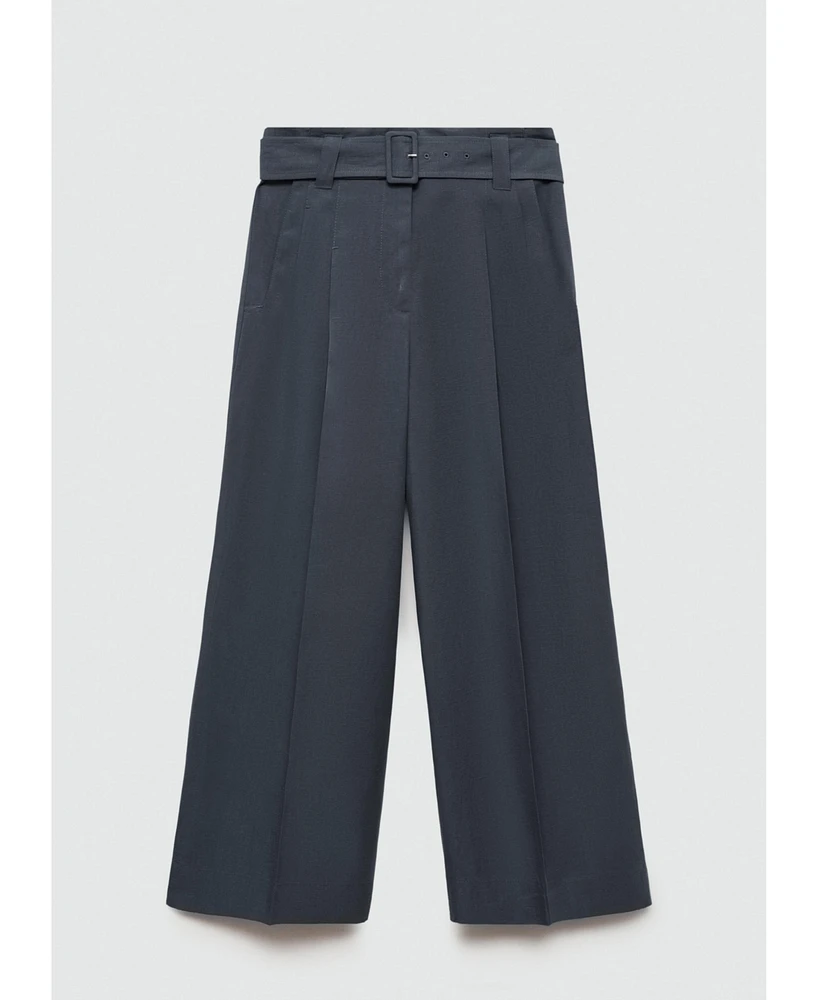 Mango Women's Belted Lyocell Pants