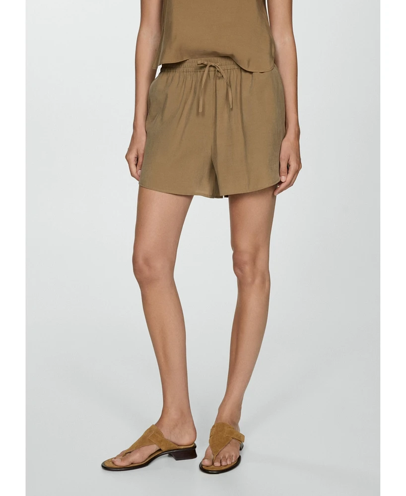 Mango Women's Bow Detail Modal Shorts