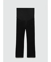 Mango Women's Maternity Flared Cropped Jeans