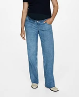 Mango Women's Maternity Wideleg Jeans