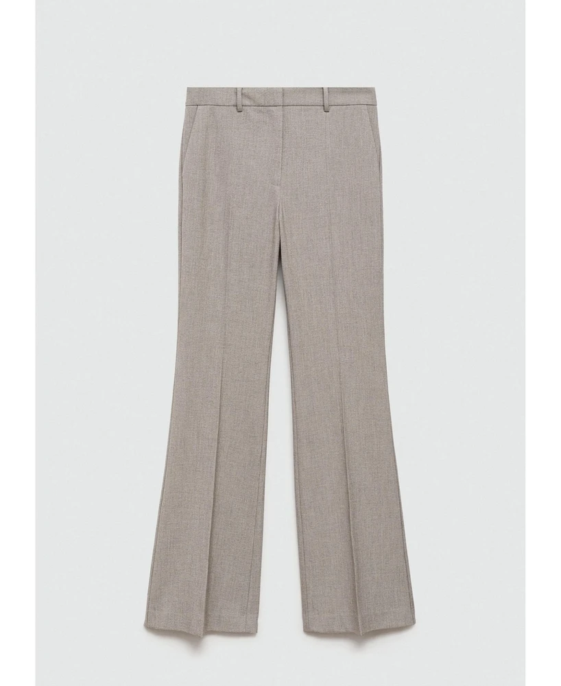 Mango Women's High-Waist Flared Pants