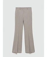 Mango Women's High-Waist Flared Pants