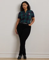 Lauren Ralph Plus Plaid Polo Shirt