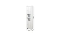 Slickblue Bathroom Floor Storage Cabinet with 2 Doors Living Room Wooden Cabinet with 6 Shelves 15.75 x 11.81 x 66.93 inch