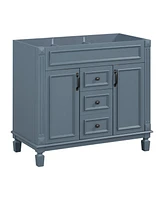 Slickblue 36'' Bathroom Vanity Base Without Sink Top for Customizable Storage Solutions